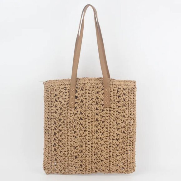 Sand and Sun Tote Summer Boho Vibes Tote Bag Purse, Dark Beige - Picture 3 of 3